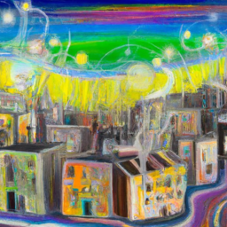 surrealist detailed cityscape