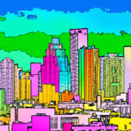 pop art vibrant cityscape