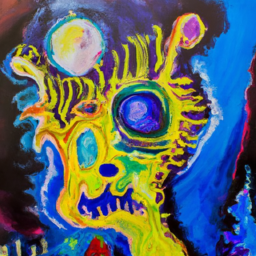 expressionist vibrant fantasy creature