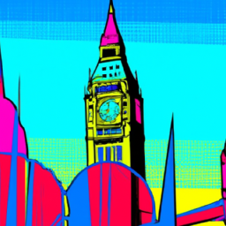 pop art vibrant cityscape