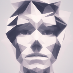 low poly surreal portrait