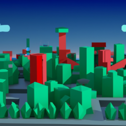 low poly serene cityscape