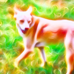 impressionist dreamy dog