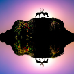 surrealist serene wildlife