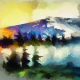 impressionist surreal landscape