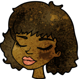 cartoon serene portrait