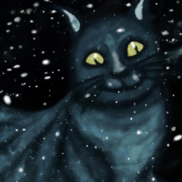 surrealist moody cat