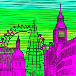 pop art detailed cityscape