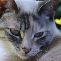 expressionist serene cat