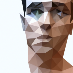 low poly detailed portrait