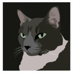 realistic vibrant cat