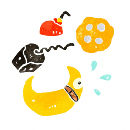 cartoon playful still life