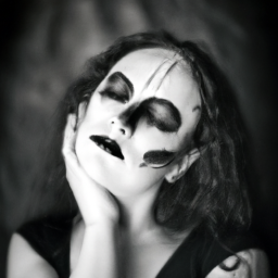 expressionist dark portrait