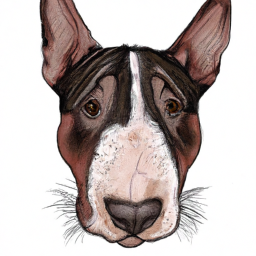 realistic moody dog