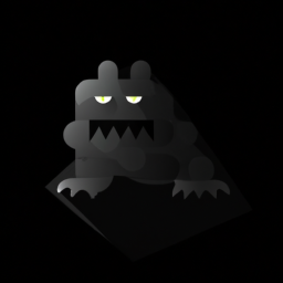 minimalist dark fantasy creature