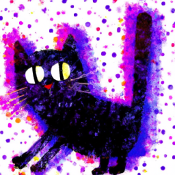 expressionist whimsical cat