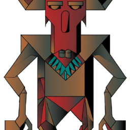 cubist detailed fantasy creature