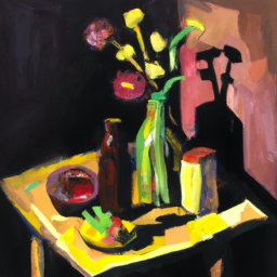 expressionist whimsical still life