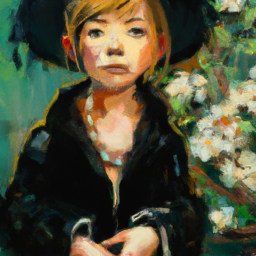impressionist whimsical portrait