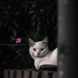 surrealist moody cat