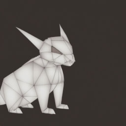low poly detailed fantasy creature