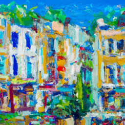 impressionist playful cityscape