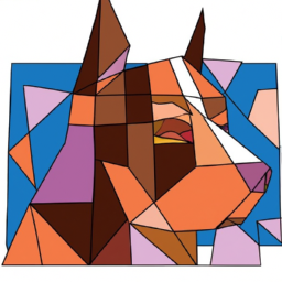 cubist serene dog
