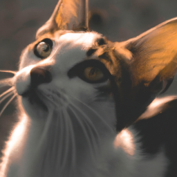 minimalist vibrant cat