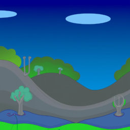 cartoon dark landscape