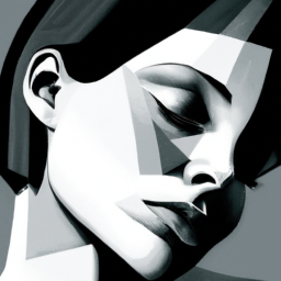 cubist serene portrait