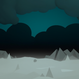 low poly dark landscape
