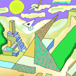cubist surreal landscape