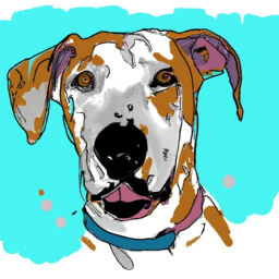 realistic vibrant dog